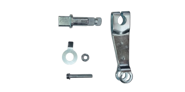 KIT LEVA DE FRENO TRASERO CON EJE SUZUKI AX100-AX115-AX100A-BEST125-VIVA115 (5 PIEZAS)