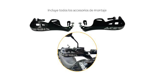 CORTA VIENTOS  HAND SABER TIPO ACERBIS REFORZADO HONDA XR150-XR150 V2-XR190L-V2-XRE190-XR250 TORNADO-XR300 TORNADO-XRE300-XRE300ABS-CRF-SHARA300-YAMAHA