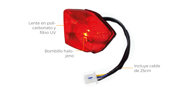 STOP TRASERO YAMAHA FZ 2.0/