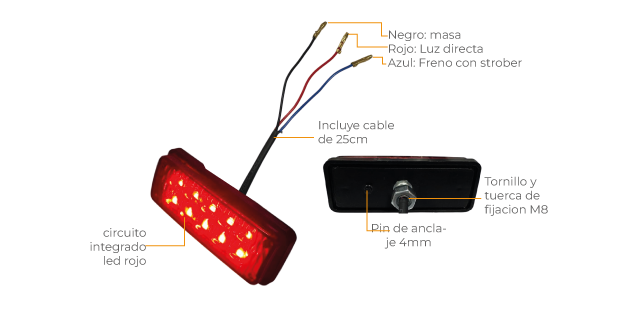 LUZ LED RECTANGULAR 90X35 UNIVERSAL