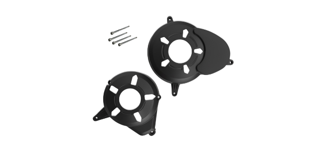 KIT PROTECTOR PLASTICO TAPA VOLANTE-TAPA CLUTCH PULSAR 180 - 220 NEGRA