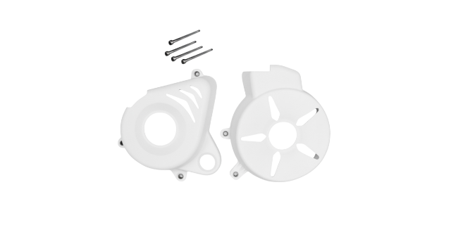 KIT PROTECTOR PLASTICO TAPA VOLANTE-TAPA CLUTCH PULSAR NS 200 BLANCA