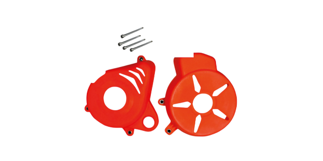 KIT PROTECTOR PLASTICO TAPA VOLANTE-TAPA CLUTCH PULSAR NS 200 NARANJA