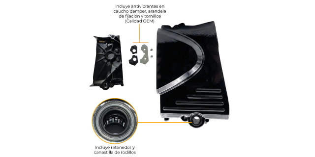 TAPA PIÑON SALIDA BAJAJ PULSAR 180 UG -220 NEGRA