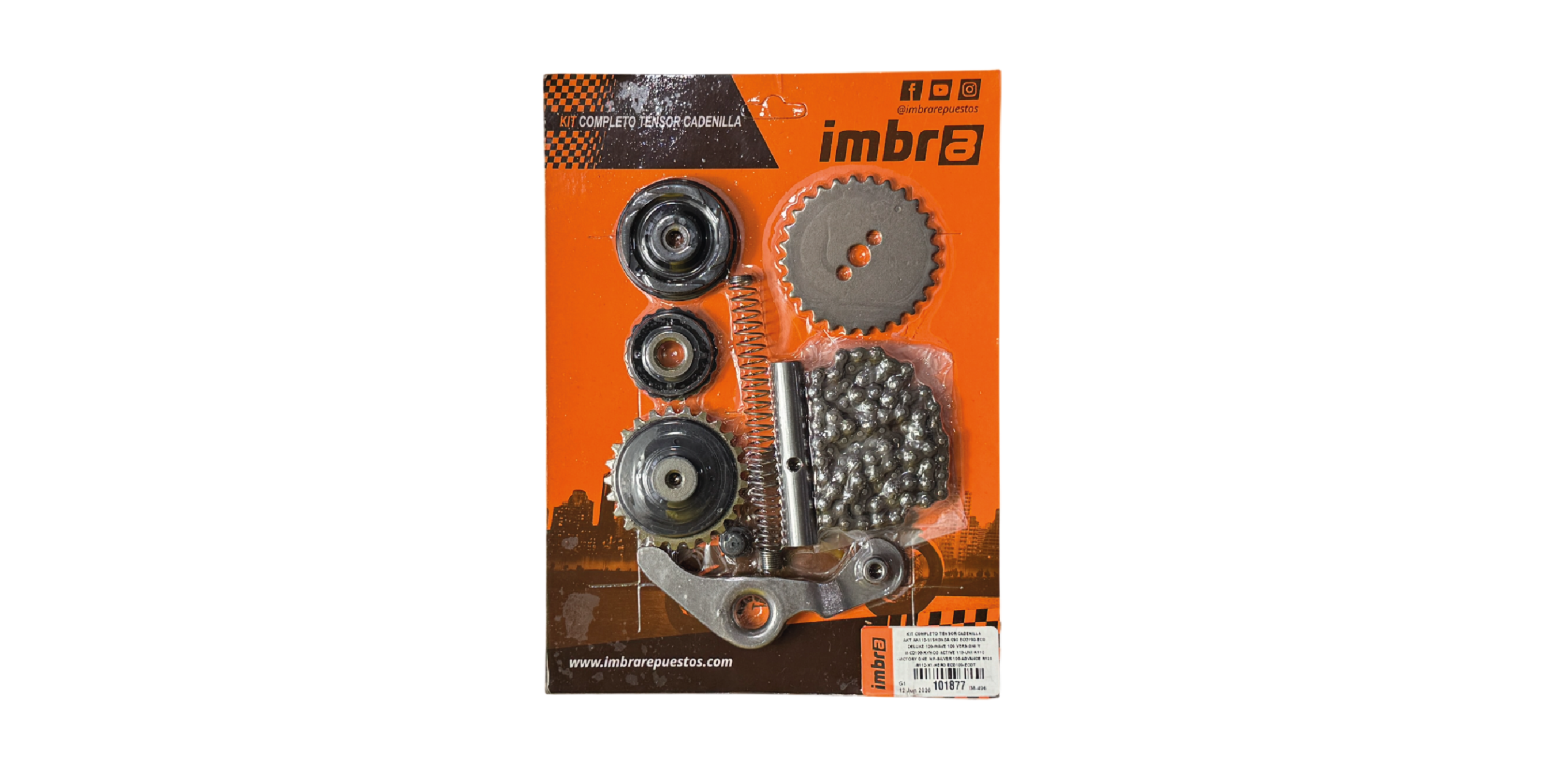 KIT COMPLETO TENSOR CADENILLA AKT AK110-115HONDA C90 ECO100-ECO DELUXE 100-WAVE 100 VERSIONI Y II-CD100-KYMCO ACTIVE 110-UNI K110-VICTORY ONE MP-SILVER 100-ADVANCE R125-R110-X1-HERO ECO100-ECOT