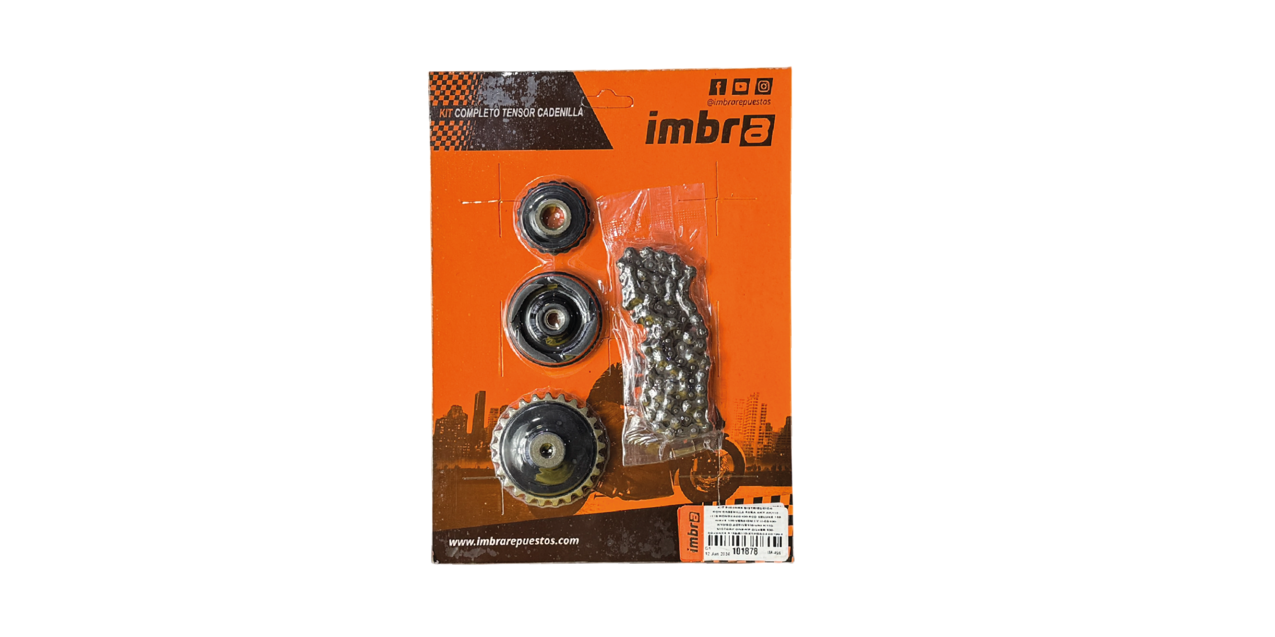 KIT PIÑONES DISTRIBUCION CON CADENILLA PARA AKT AK110-115 HONDAECO100-ECO DELUXE 100-WAVE 100 VERSION I Y II-CD100-KYMCO ACTIVE110-UNI K110-VICTORY ONE-MP-SILVER 100-ADVANCE R125-R110-X1-HEROECO100-E